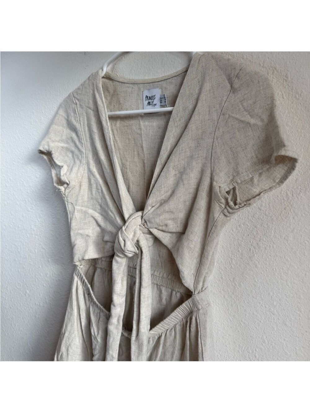 PRINCESS POLLY ‘Ragnar’ Cutout Linen Romper - Picture 4 of 11